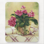 0511 African Violets in Mosaic Planter Mousepad