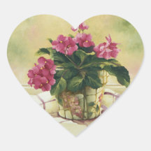 0511 African Violets in Mosaic Planter Stickers