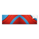 05 Blue & Red Bumper Sticker