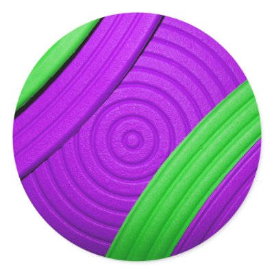 05 Green & Purple Abstract Sunrise Sticker by colourmatt