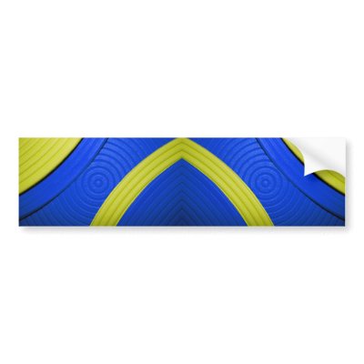 05 Yellow & Blue Bumper Sticker by colourmatt