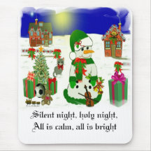 #06 Meadow Snowman Mousepad