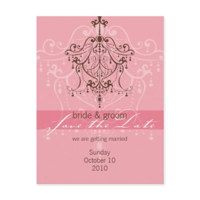 071 Skye :: SAVE THE DATE POSTCARD :: chandelier by edgeplus