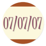 07/07/07 ROUND STICKER