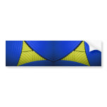07 Yellow & Blue Bumper Sticker