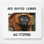 080725-red-ruffed-02, RED RUFFED LEMURS, SO CUTE! Mouse Mat