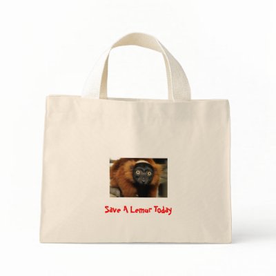 080725-red-ruffed-02, Save A Lemur Today Canvas Bag by boozilemur