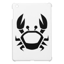 08122006 BLACK WHITE CRAB TATTOO TRIBAL GRAPHICS L COVER FOR THE iPad MINI