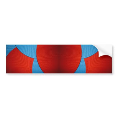 08 Blue & Red Bumper Sticker by colourmatt
