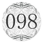 098 Area Code Round Stickers