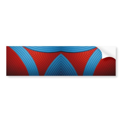09 Blue & Red Bumper Sticker by colourmatt