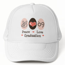 09 Peace Love Graduation Cap