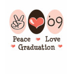 09 Peace Love Graduation Distressed Tee