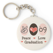 09 Peace Love Graduation Keychain