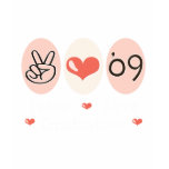 09 Peace Love Graduation Long Sleeve Tee Shirt