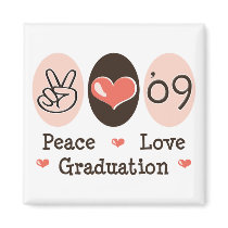 09 Peace Love Graduation Magnet