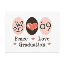 09 Peace Love Graduation Postcard