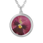 0 Pink Pansy Necklaces