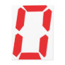 0 red alarm clock number digital zero post card