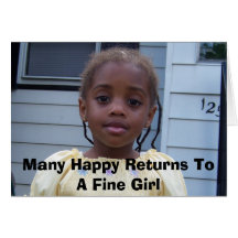 100_0025, Many Happy Returns To A Fine Girl Greeting Cards