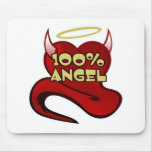 100% Angel Devil Heart Mousemat