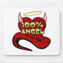 100% Angel Devil Heart Mousemat