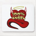100% Angel Devil Heart mousepads