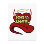 100% Angel Devil Heart Post Cards