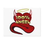 100% Angel Devil Heart Post Cards