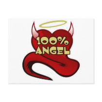 100% Angel Devil Heart Post Cards