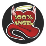 100% Angel Devil Heart Sticker