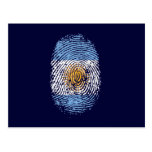 100% Argentinian DNA fingerprint Argentina flag gi Postcard
