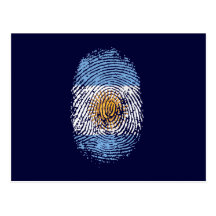 100% Argentinian DNA fingerprint Argentina flag gi Postcard