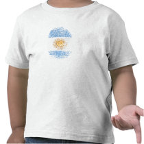 100% Argentinian DNA fingerprint Argentina flag gi Shirts