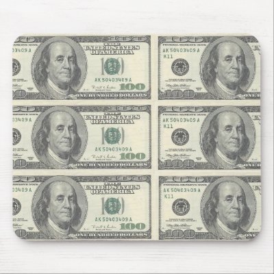 $100 Bill Mousepad by DaKluthe69