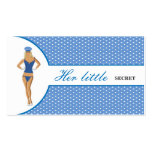 100 Blue and White Lingerie Bra Business Card