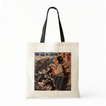 100 Brave Generals Japanese Samurai Painting Canvas Bag