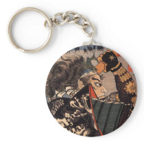 100 Brave Generals Japanese Samurai Painting Key Chains