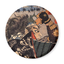 100 Brave Generals Japanese Samurai Painting Refrigerator Magnets