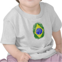 100% Brazilian DNA fingerprint Brasil pride gifts Tee Shirt