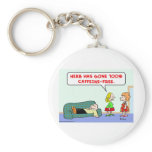 100% caffeine free key chain