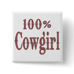 100% Cowgirl - (pink & brown plaid lettering)