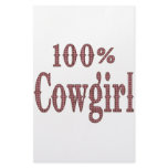 100% Cowgirl - (pink & brown plaid lettering) Customized Stationery