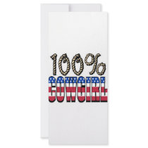 100% Cowgirl Personalized Rack Card