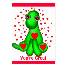 100 Dino Valentine's Day Cards Business Cards