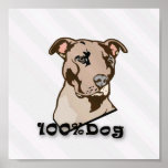 100% Dog Poster posters