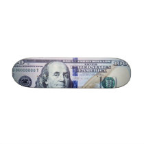 100 Dollar Bill Skateboard Mini