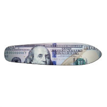100 Dollar Bill Skateboard Oldschool