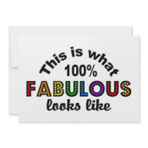 100% FABULOUS invitation, customize