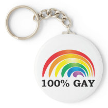 100% Gay Key Chain